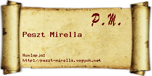 Peszt Mirella névjegykártya